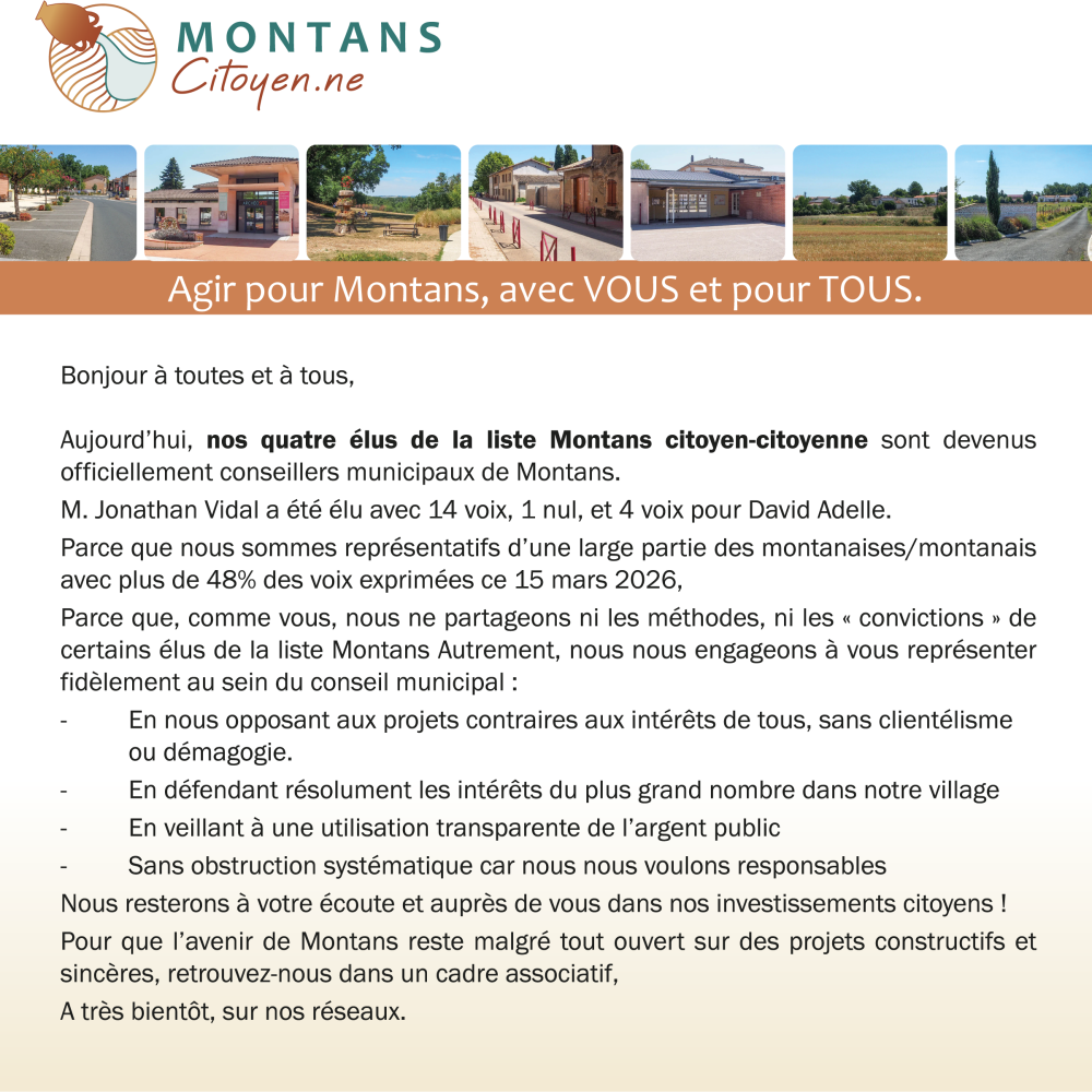 Texte post élections